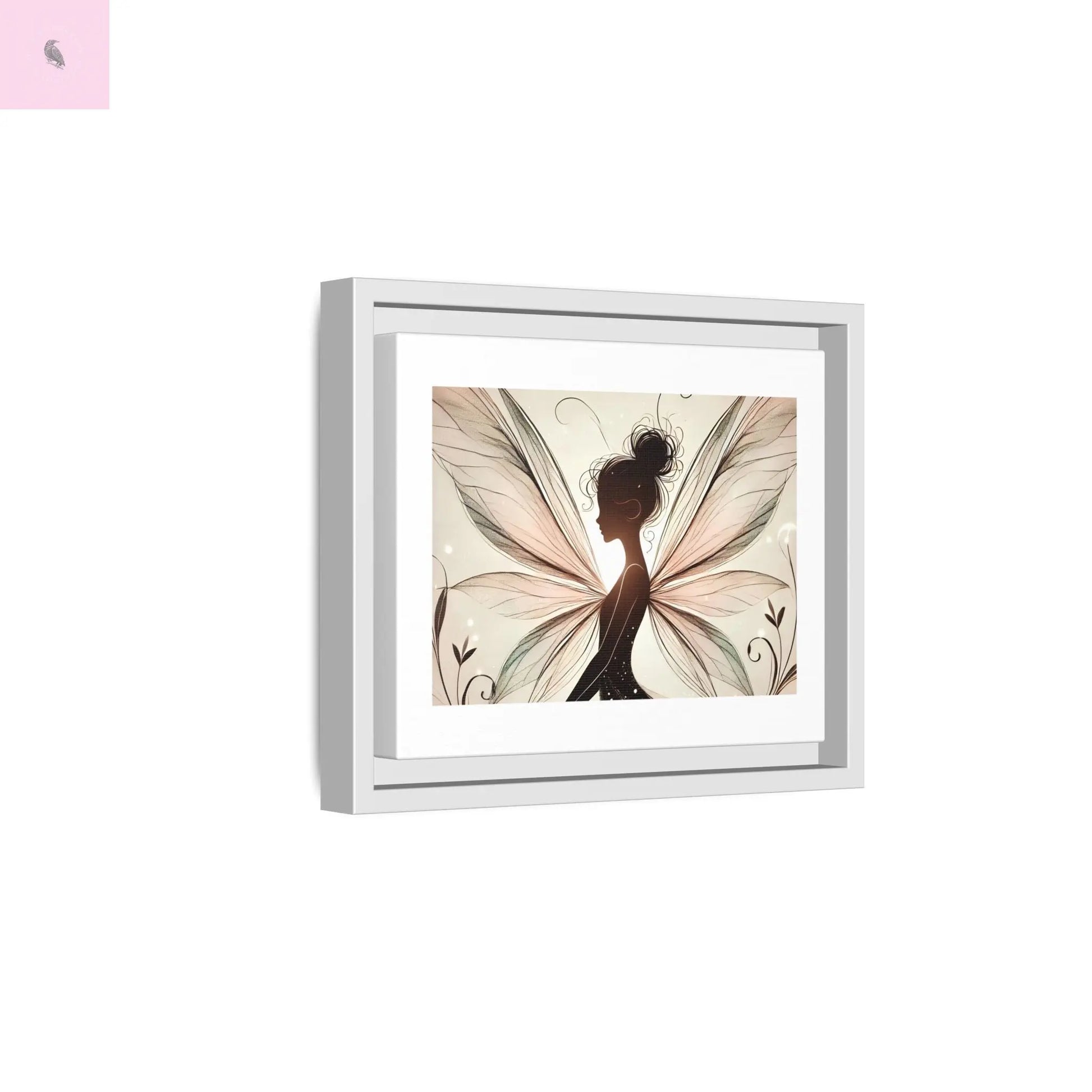 Framed Canvas Fairy wall art - The flirty crow