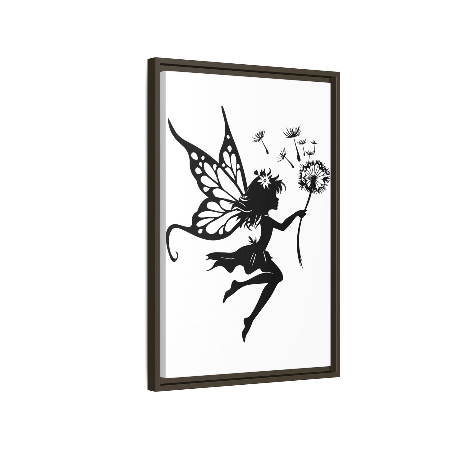 Framed Canvas Fairy Art, whimsical wall decor, nursery room art, gift for her - The flirty crow