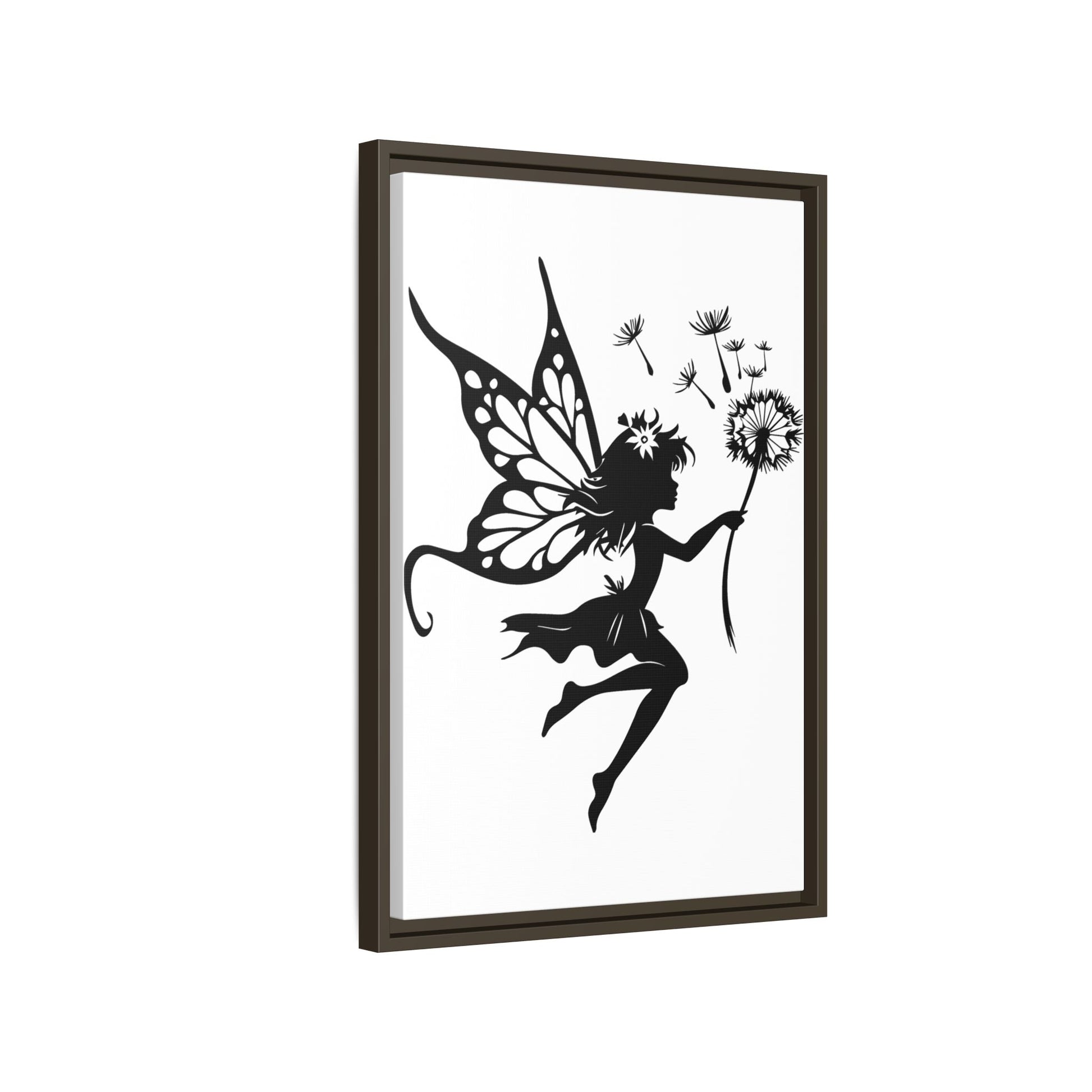 Framed Canvas Fairy Art, whimsical wall decor, nursery room art, gift for her - The flirty crow