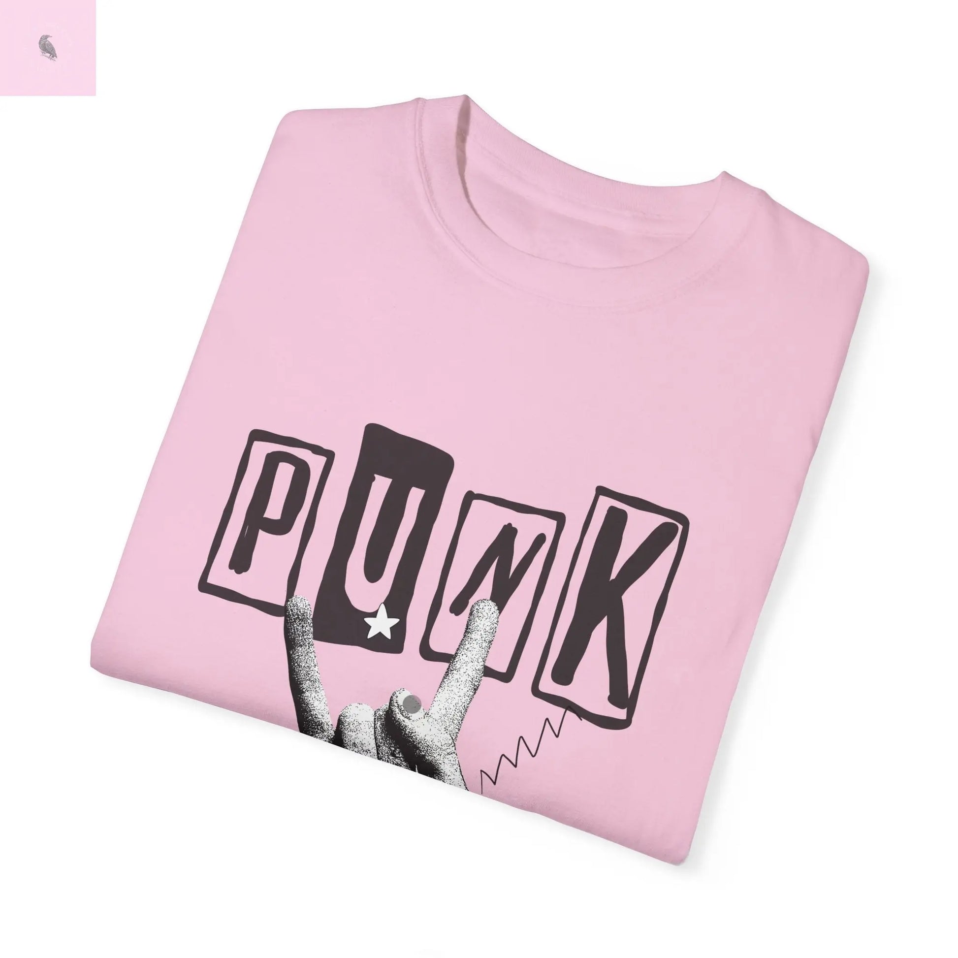 Punk Rock Unisex Garment-Dyed T-Shirt - Retro Graphic Tee for Music Lovers The flirty crow