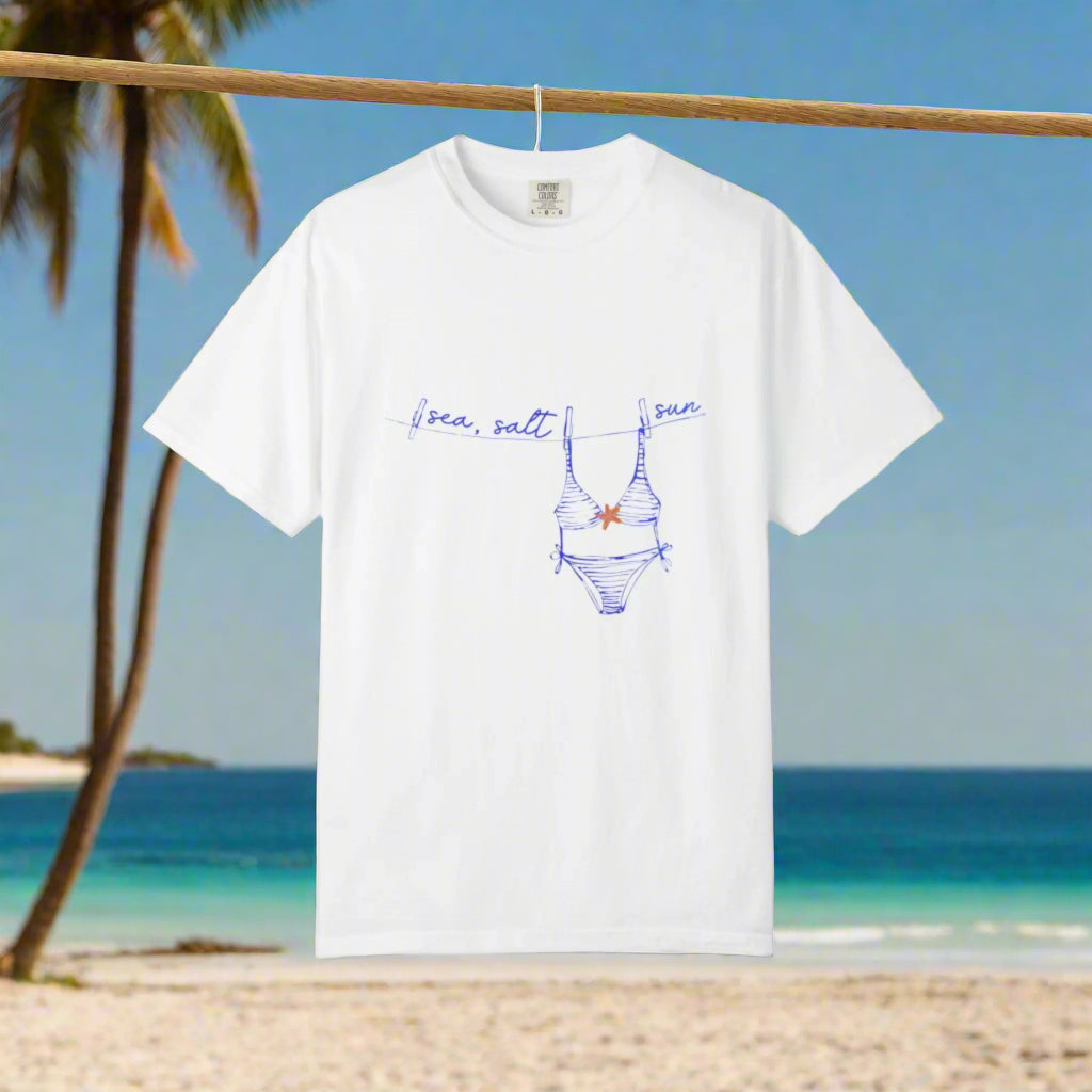 Summer beach tee, Beach Vacation  tshirt, Comfort Colors tee, Unisex T-shirt , gift for her,beach lover gift. Printify
