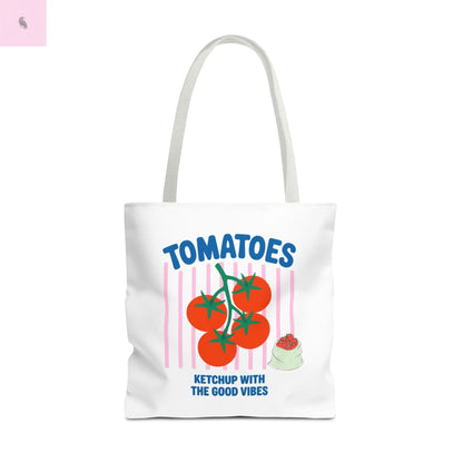 Tomato Vibes Tote Bag, Grocery tote,  Beach bag, travel tote,gift for gardener, veggie lover, Fun Gift for Foodies, Garden Lovers The flirty crow