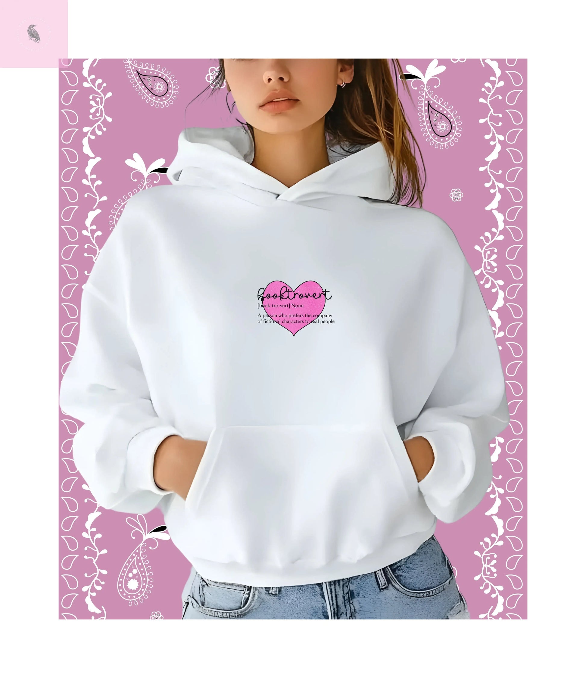 Book Lovers Hooded Sweatshirt, Booktrovert Gift for Readers, reading lovers hoodie, book club sweatshirt The flirty crow