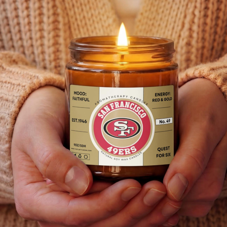 San Francisco 49ers fan soy Candle The flirty crow