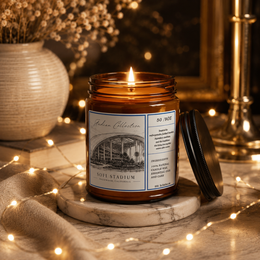 Los Angeles Rams Soy wax, sofi stadium candle The flirty crow