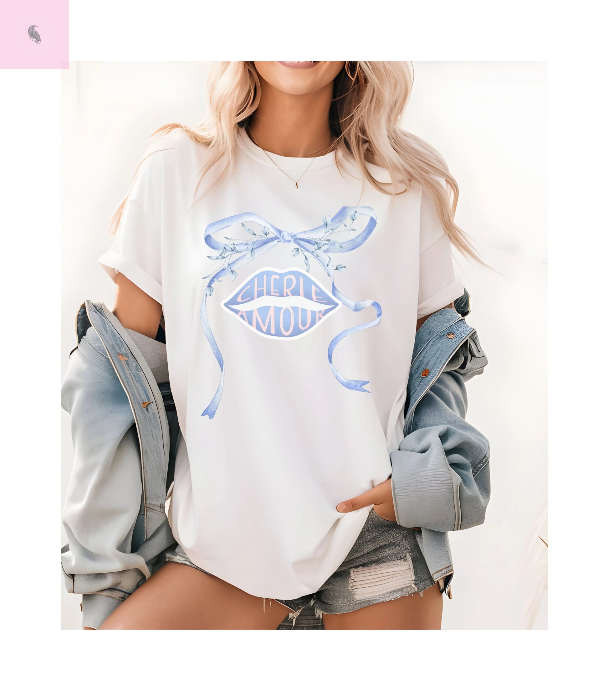 Coquette Comfort Colors T-Shirt - Trending unisex unique cute Spring Tshirt. The flirty crow