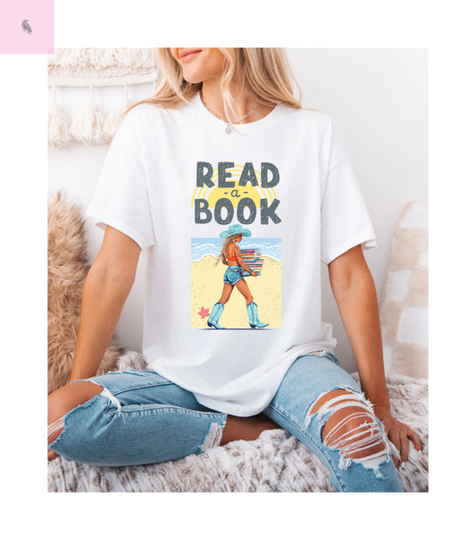 Book Lovers Comfort Colors T-shirt, summer beach reading tee for readers ,book club tee, gift for readers, reading lover The flirty crow