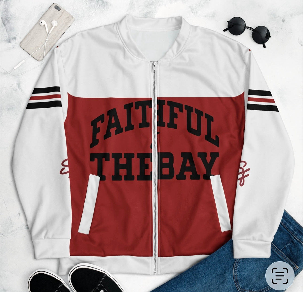 SF football Unisex Bomber Jacket The flirty crow