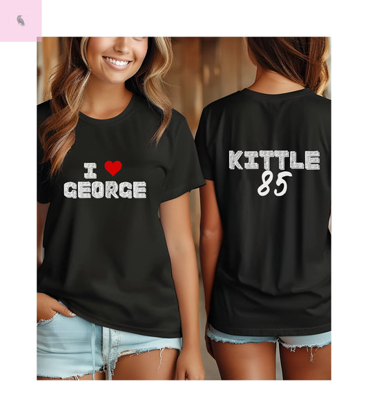 I love George Kittle  Cotton Tee, Unisex  George Kittle Shirt, Casual Everyday Game shirt,  Gift for Him/Her, 49er fan Top, The flirty crow