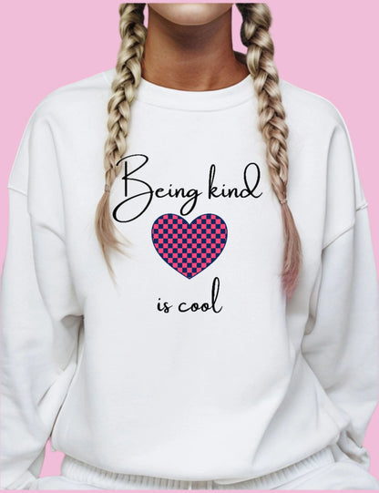 Kindness is Cool Crewneck Sweatshirt The flirty crow