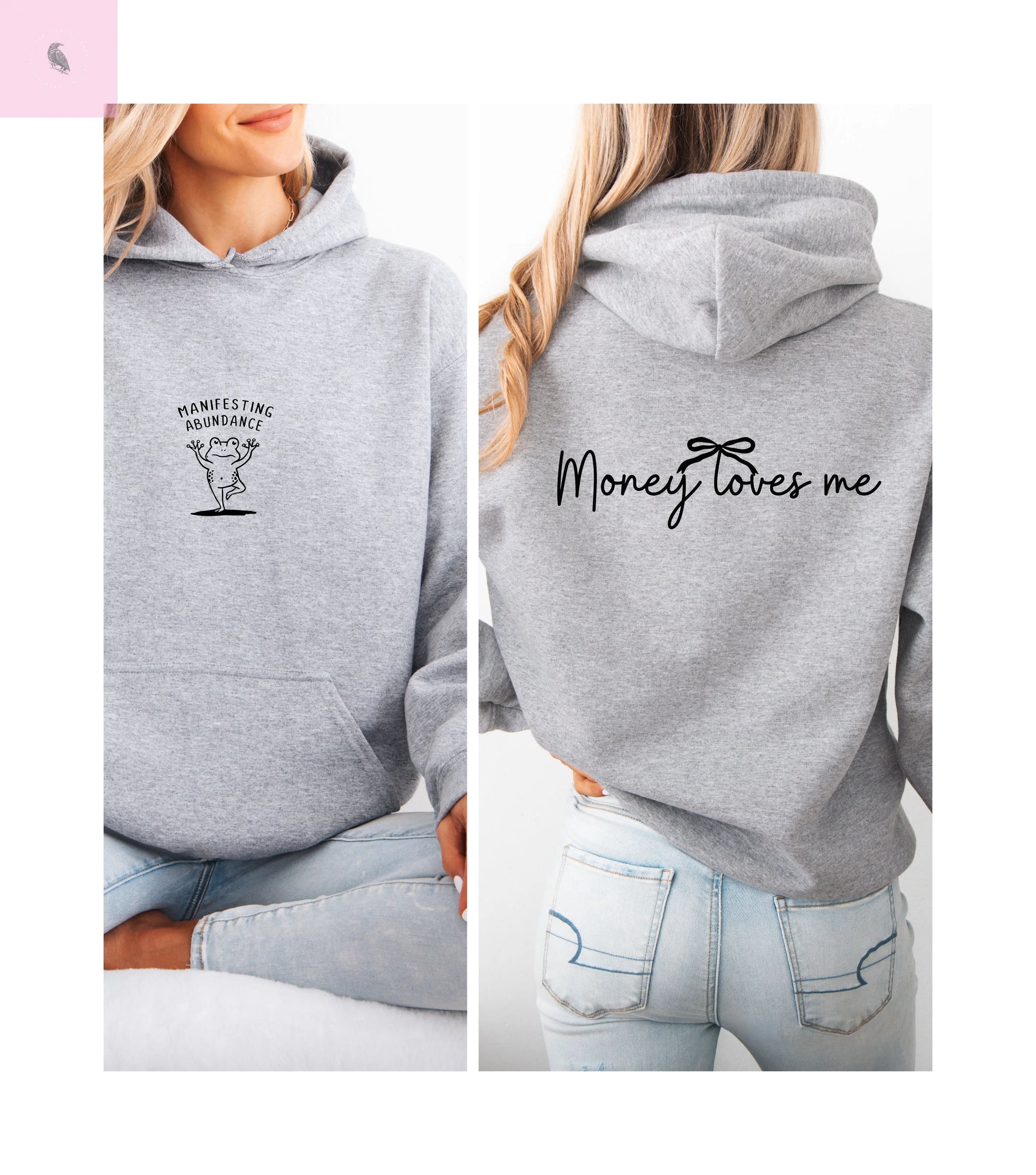 Money Manifesting Hoodie - Hooded Sweatshirt The flirty crow