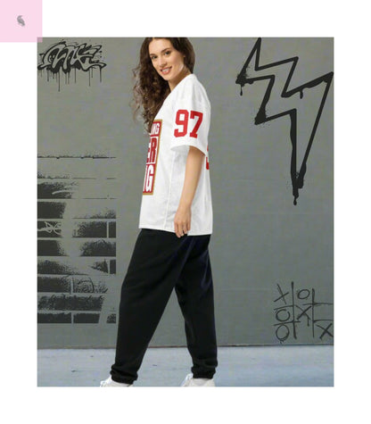 49ers fan Niner Gang mesh football jersey The flirty crow