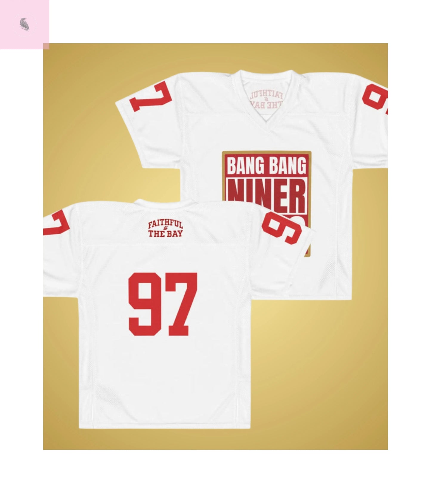 49ers fan Niner Gang mesh football jersey The flirty crow