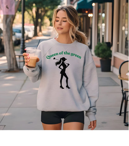 Golf Girl Unisex Sweatshirt, Golf Lovers Gift, Quality Cotton, Cute Sporty Design, Comfortable, Golf Apparel, Golf Clothing, Golf Tee, Golf the flirty crow