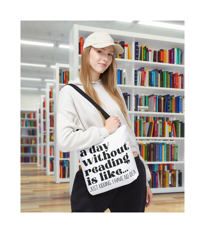 Book Lover Tote Bag, Funny Reading Quote, Literary Gift, Planner Bag, Library Tote, Reading Accessories, beach tote, grocery tote