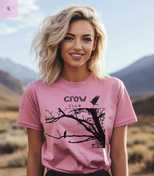 Unisex crow lover unique tshirt the flirty crow