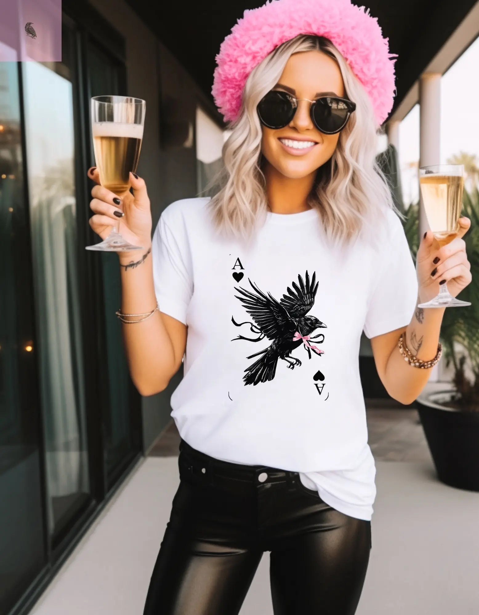 Crow Lovers Comfort Colors T-shirt The flirty crow