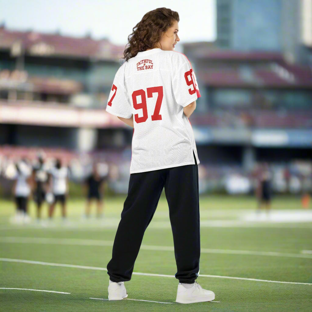 49ers fan Niner Gang mesh football jersey The flirty crow