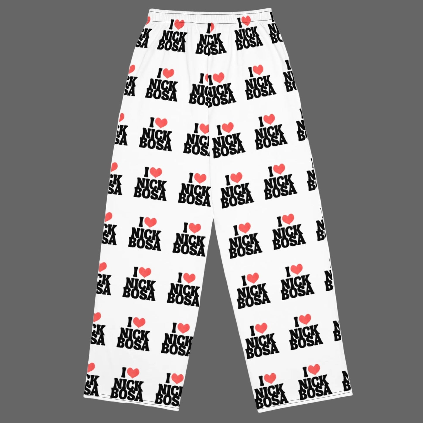 I love Nick Bosa All-over print unisex wide-leg lounge pants The flirty crow