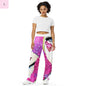 Hand drawn All-over print pop culture unisex wide-leg pants The flirty crow