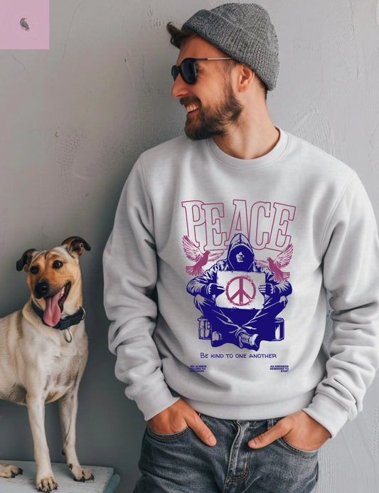 Unisex Peace Crewneck Sweatshirt - Embrace Harmony The flirty crow
