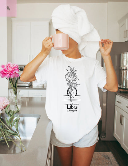 Libra Birthday Flower Unisex  Tee The flirty crow
