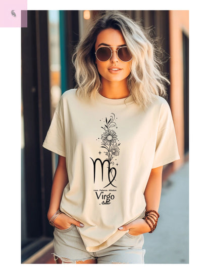 Virgo Birthday Flower Unisex  Tee Printify
