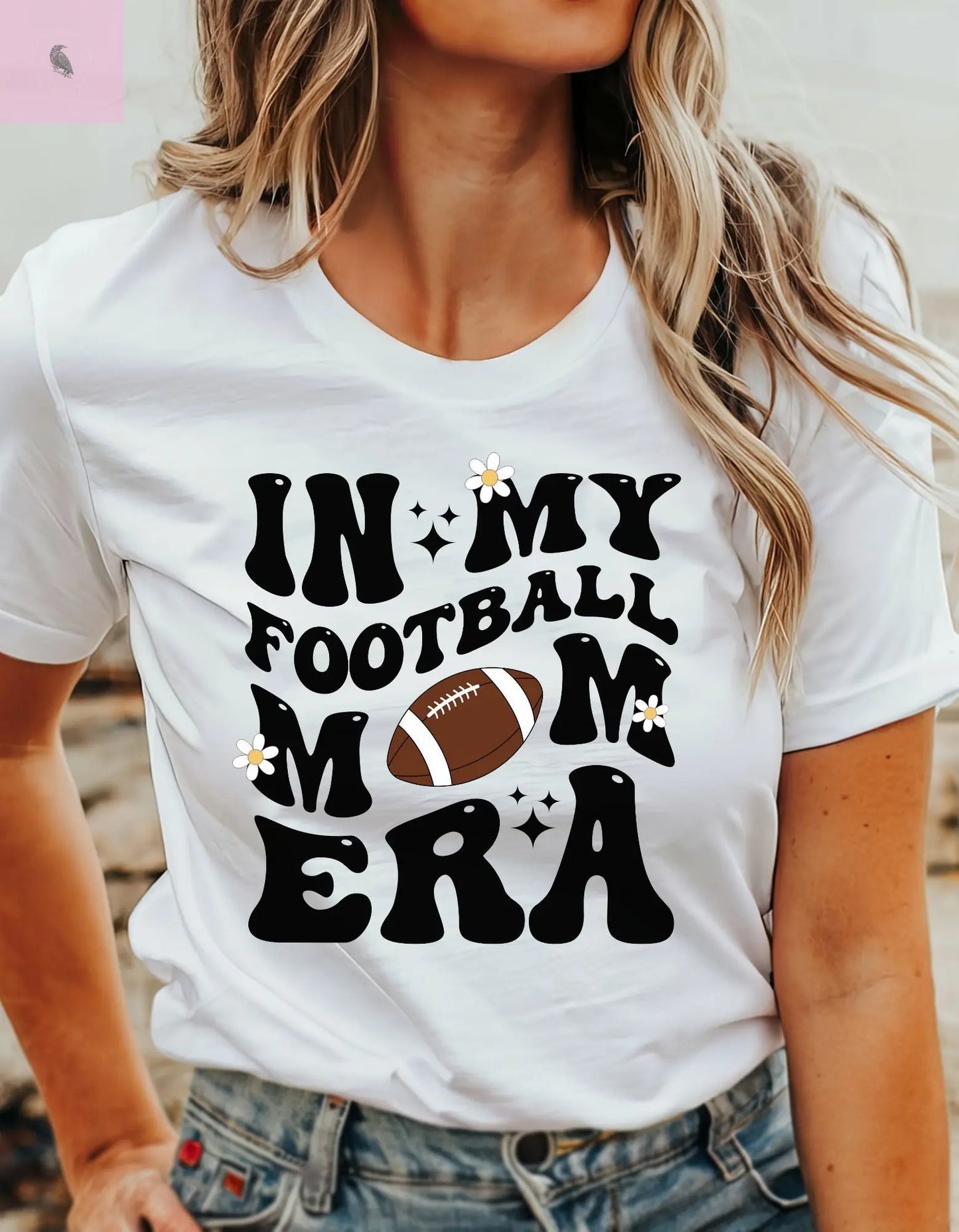 In my football mom ERA. Soft high quality cotton tee. Retro, trending, fun and cute! the flirty crow