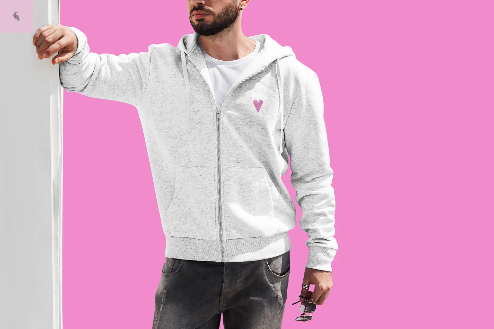 Heart Lighting Zip Up Hoodie - Heavy Blend Full Zip the flirty crow