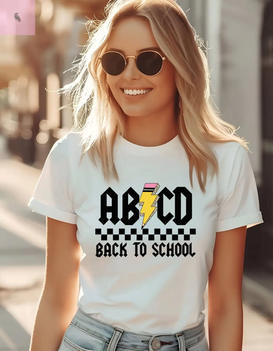 Women's back to school tee Fun tshirt . Soft, quality cotton fun back to school graphic tshirt the flirty crow