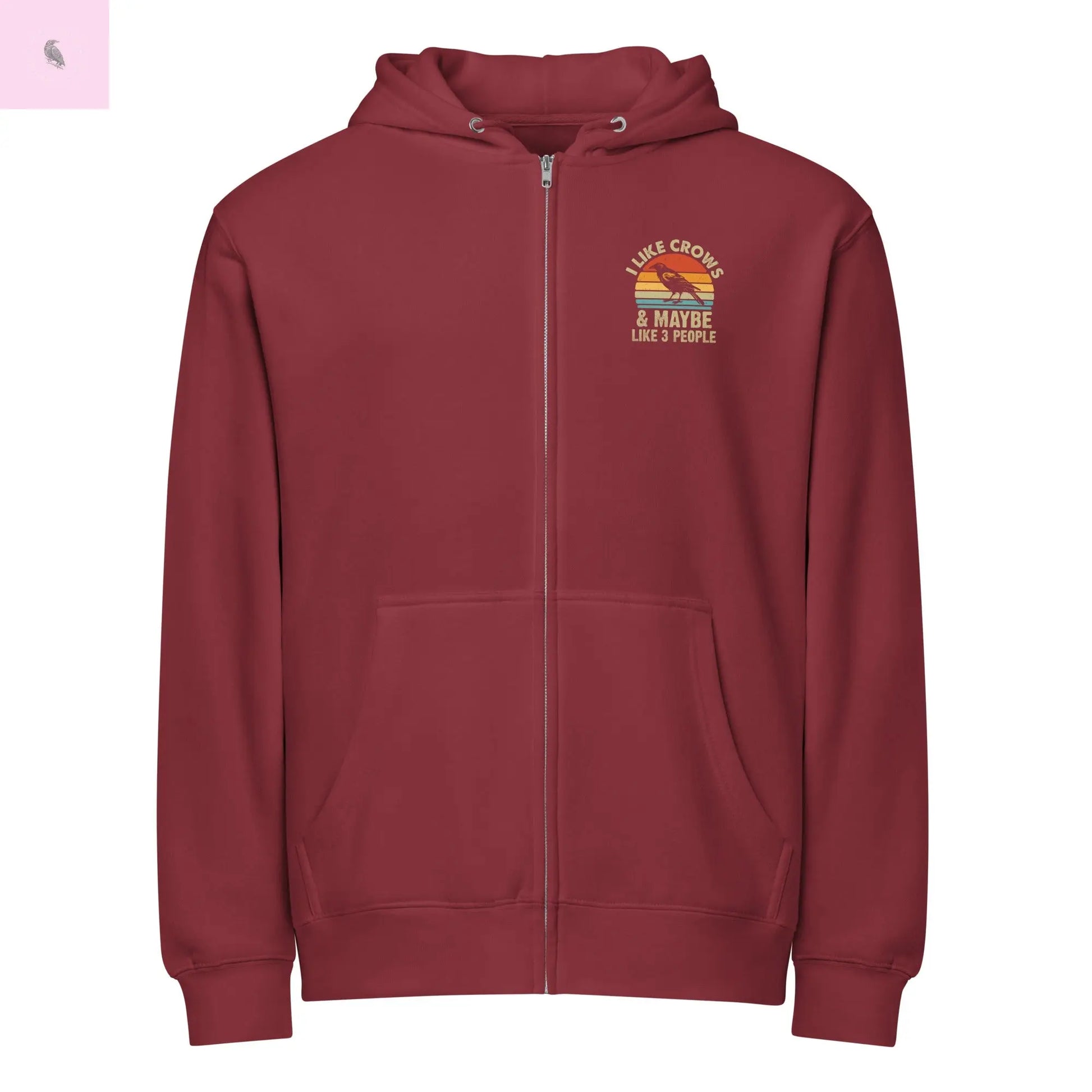 Premium full zip hoodie The flirty crow