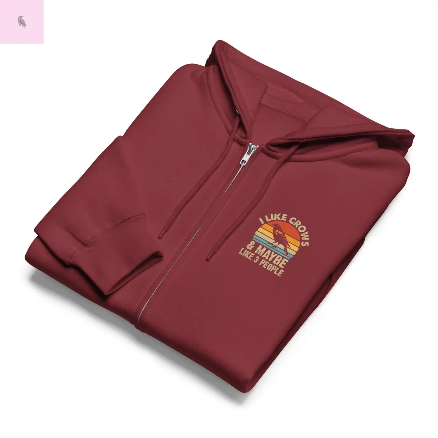 Premium full zip hoodie The flirty crow