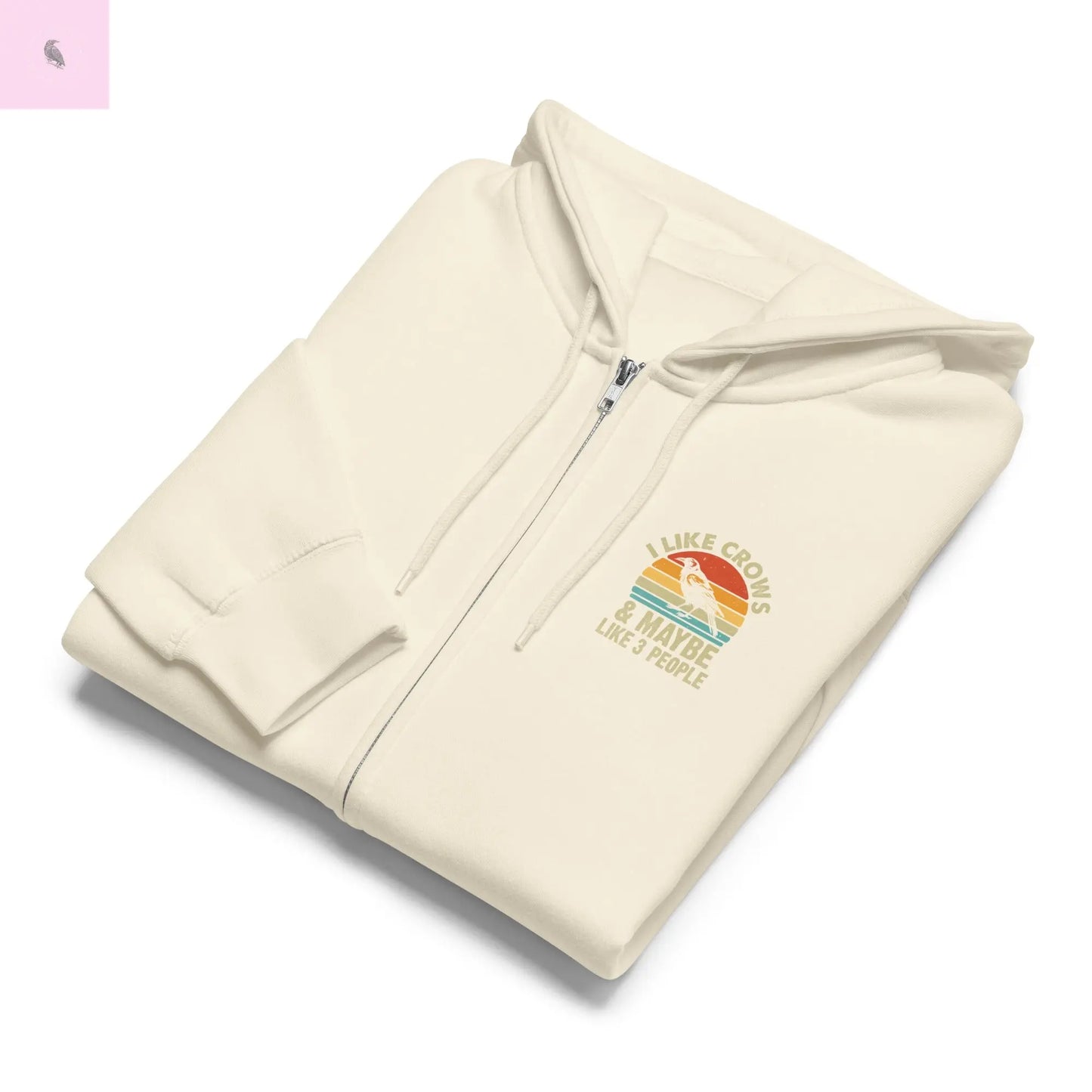 Premium full zip hoodie The flirty crow