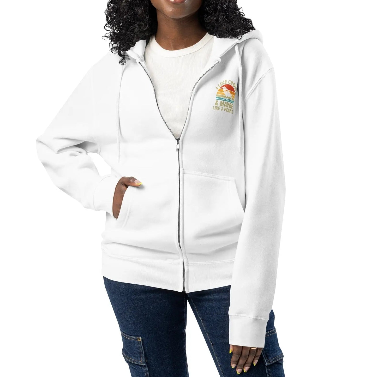 Premium full zip hoodie The flirty crow
