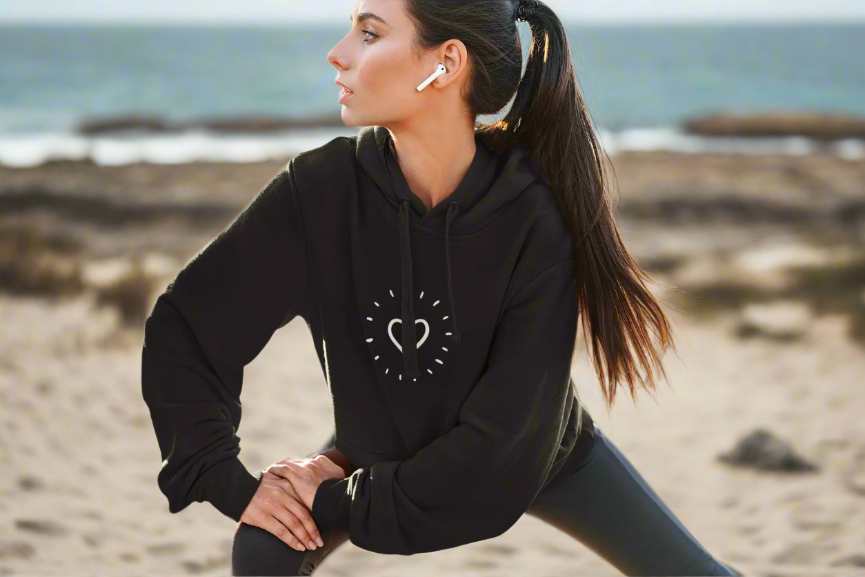 Chic Ciao Hooded Sweatshirt - Unisex Heavy Blend™ - Cozy Casual Wear The flirty crow
