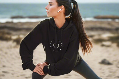 Chic Ciao Hooded Sweatshirt - Unisex Heavy Blend™ - Cozy Casual Wear The flirty crow