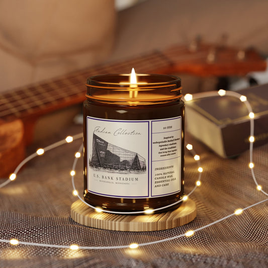 US Bank Stadium inspired soy candle by The Flirty Crow. 