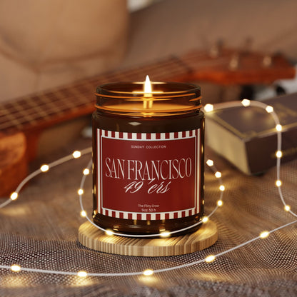 San Francisco Soy Candle, San Francisco 49ers' Vintage Red Scented Candle The flirty crow