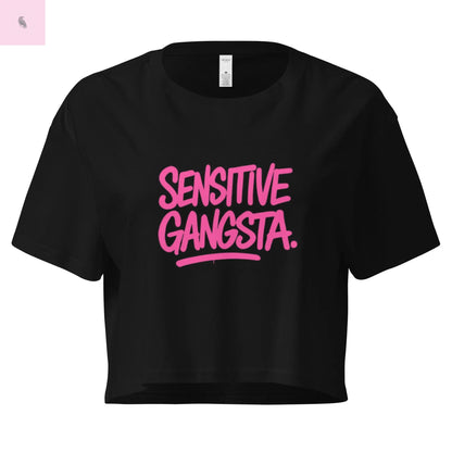 Sensitive Gangsta womens crop top The flirty crow