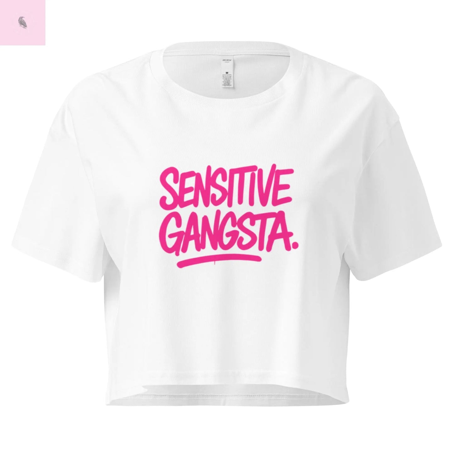 Sensitive Gangsta womens crop top The flirty crow
