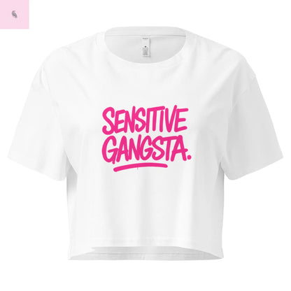 Sensitive Gangsta womens crop top The flirty crow