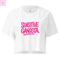 Sensitive Gangsta womens crop top The flirty crow