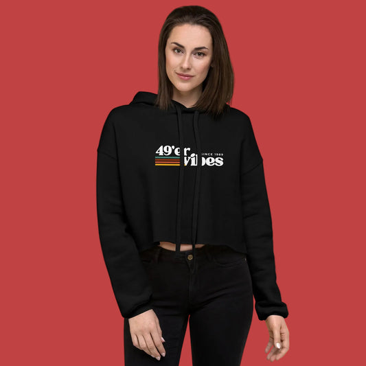 49er vibes Crop Hoodie The flirty crow