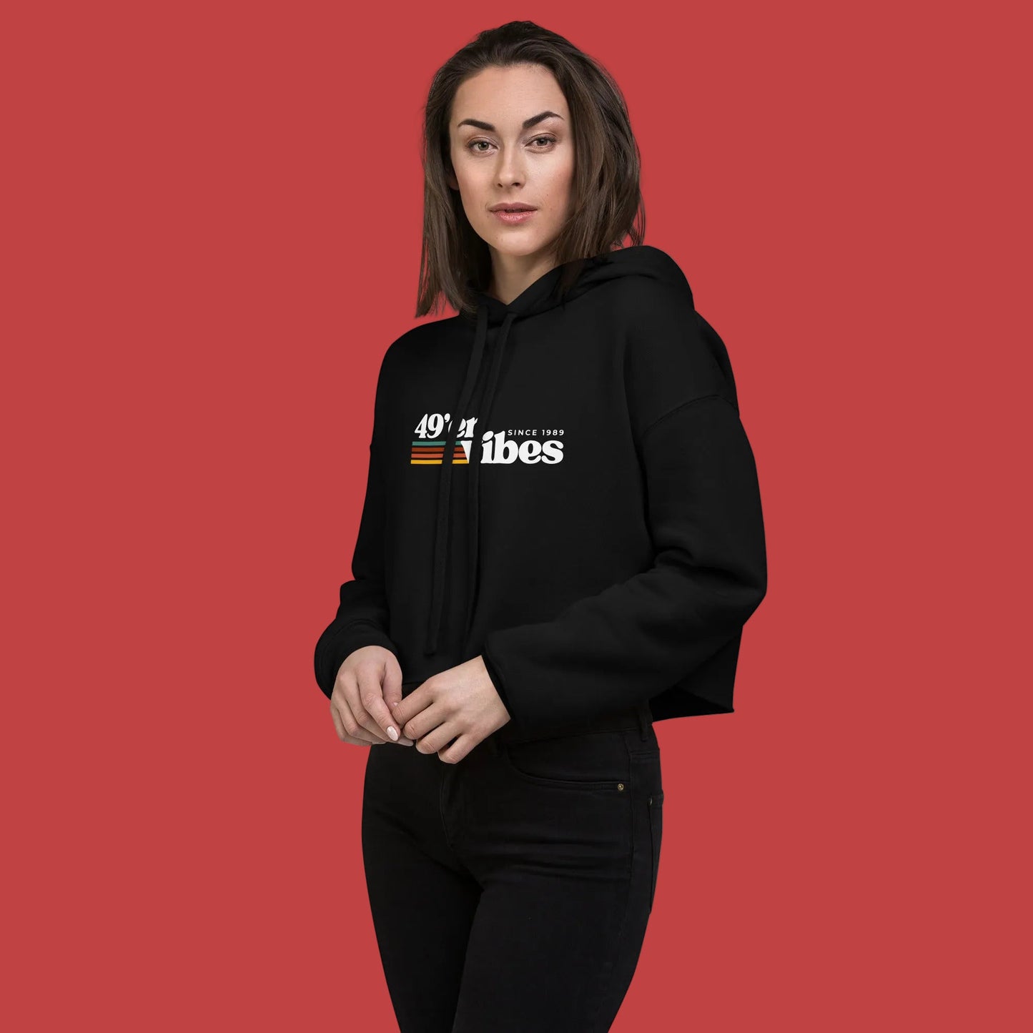 49er vibes Crop Hoodie The flirty crow