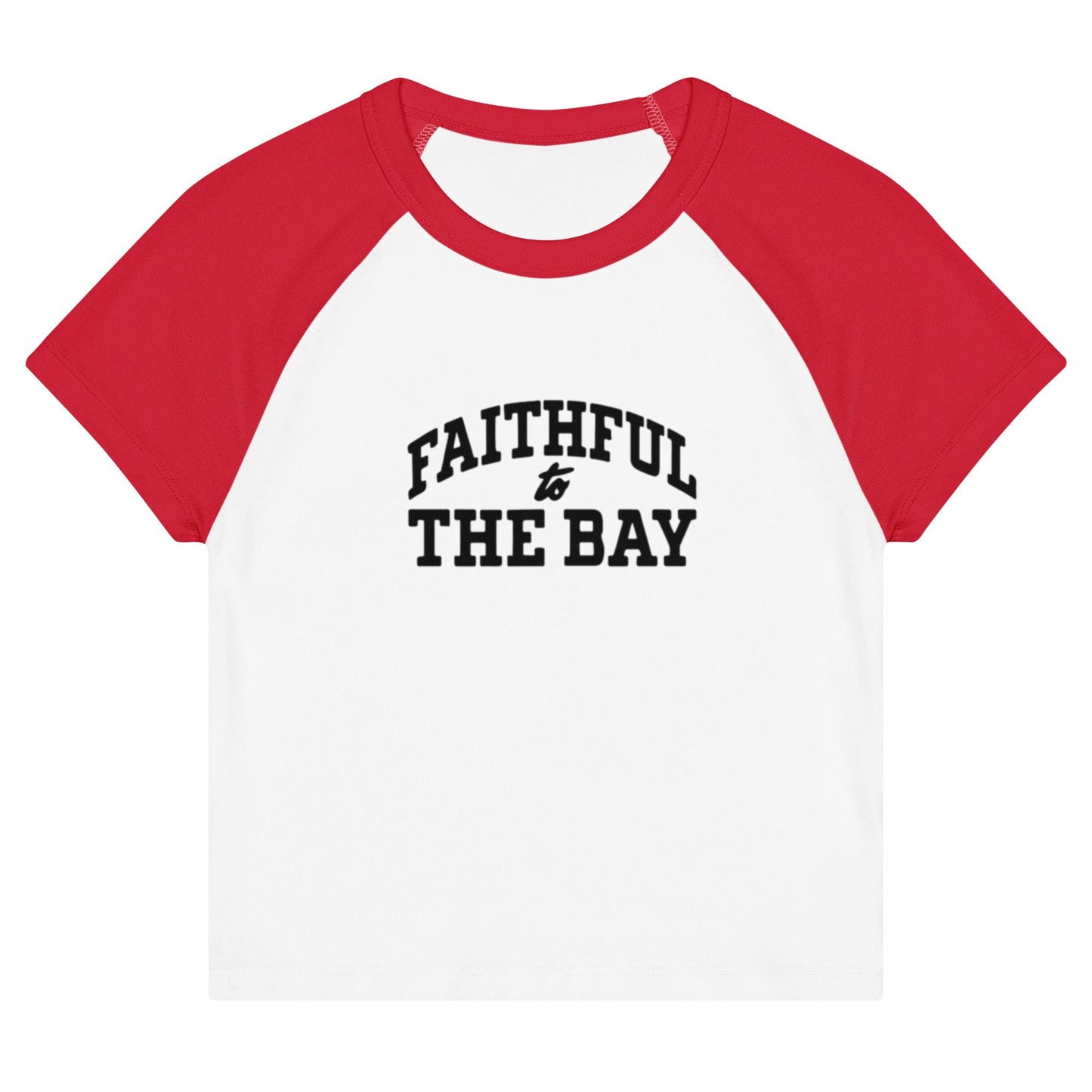 Women’s 49er faithful to the bay micro  baby tee The flirty crow