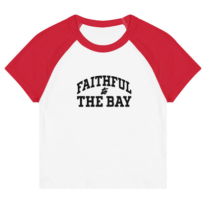 Women’s 49er faithful to the bay micro  baby tee The flirty crow