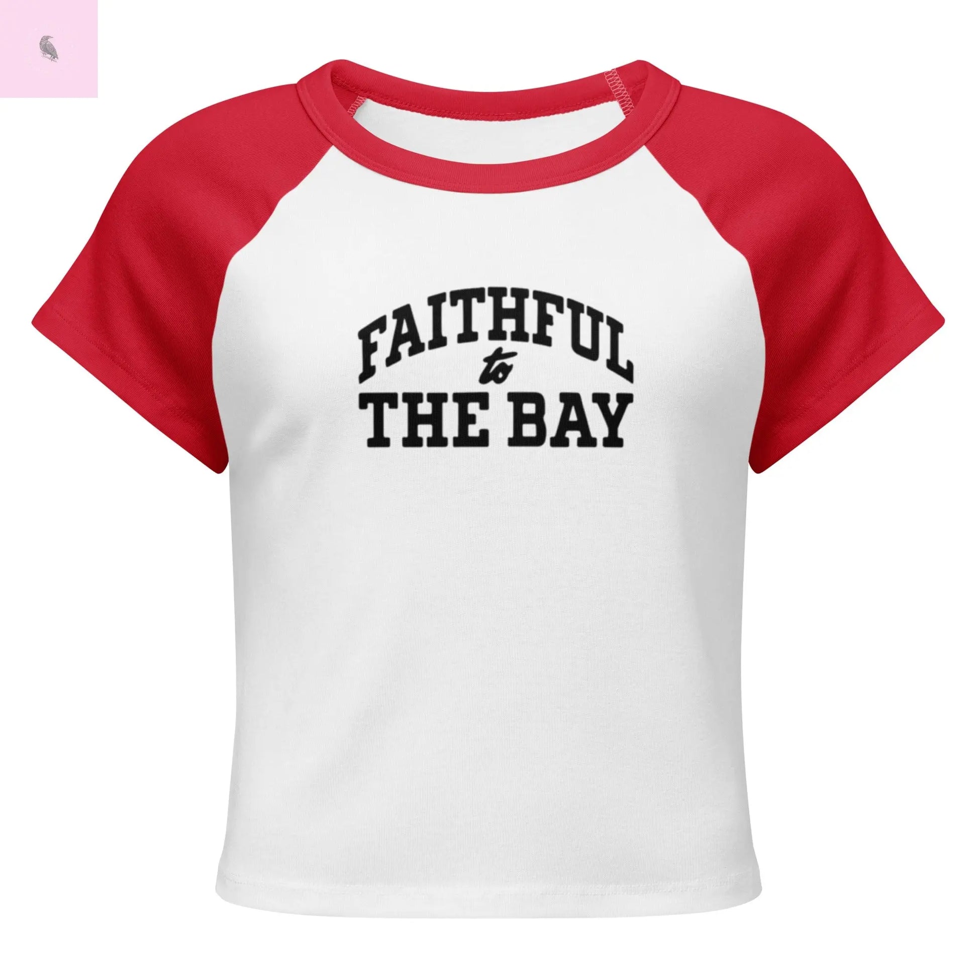 Women’s 49er faithful to the bay micro  baby tee The flirty crow