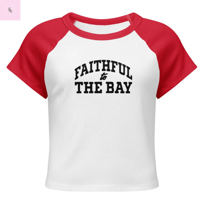 Women’s 49er faithful to the bay micro  baby tee The flirty crow