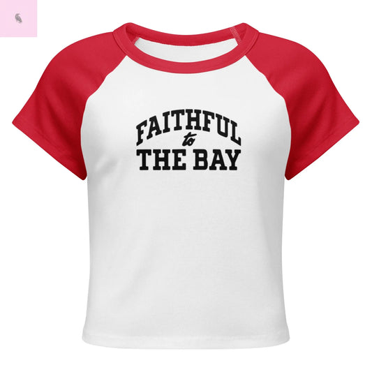Women’s 49er faithful to the bay micro  baby tee The flirty crow