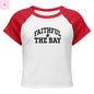 Women’s 49er faithful to the bay micro  baby tee The flirty crow